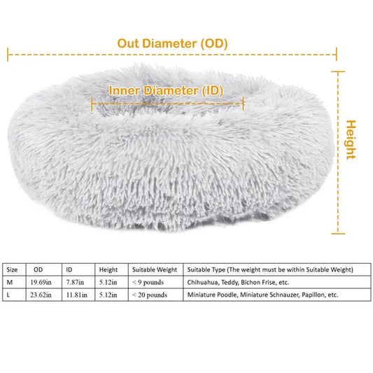 Pet Dog Bed Soft Warm Fleece Puppy Cat Bed Dog Cozy Nest Sofa Bed Cushion L Size