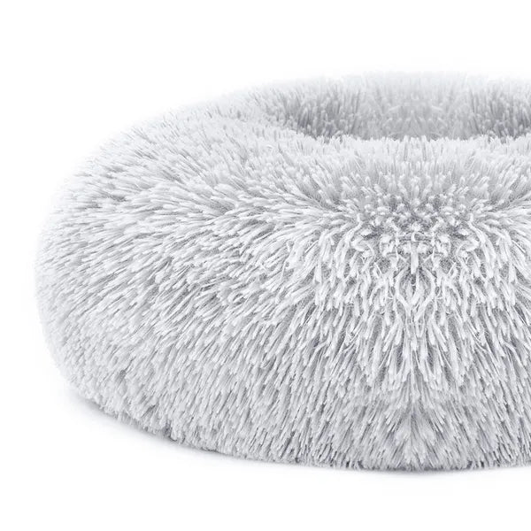 Fleece Dog Bed with Raised Rim — Non-Slip, Machine Washable