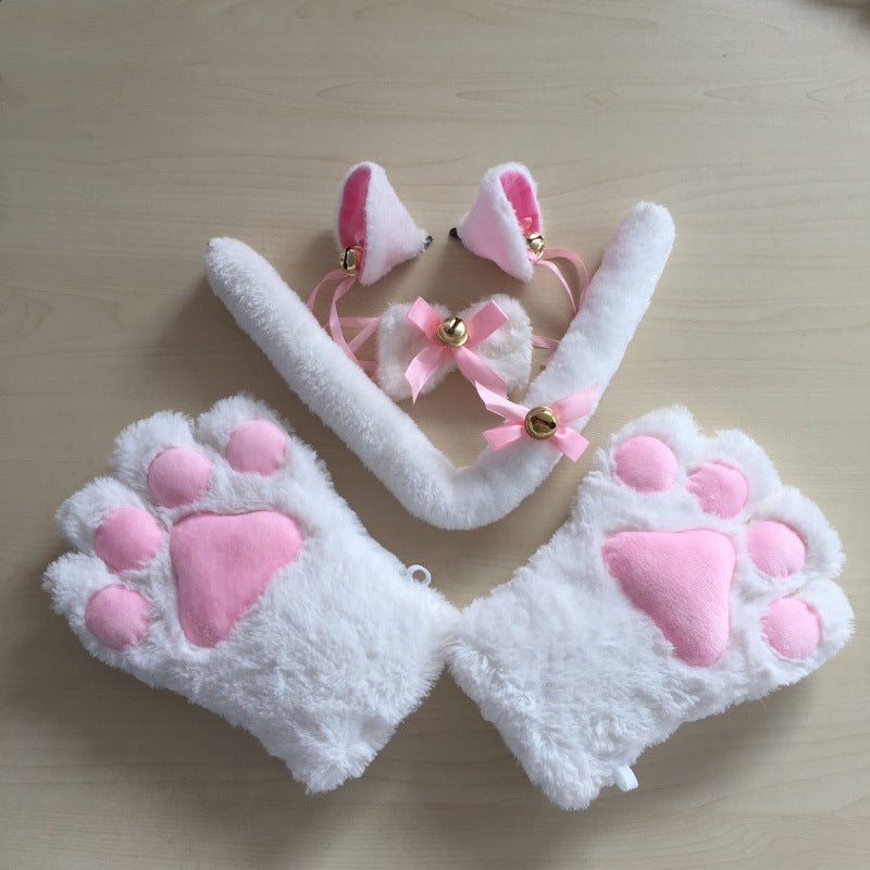 Plush Cat Paw & Tail Costume Set — Cosplay, Halloween & Anime